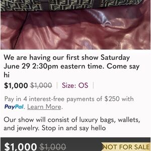 We are having our first show